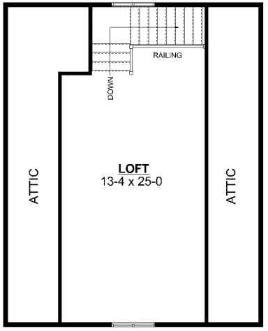 Garage Plan 96208 - 2 Car Garage Second Level Plan