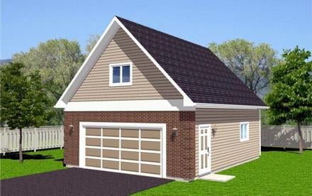 Garage Plan 96208 - 2 Car Garage Elevation