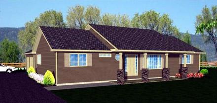 Ranch Elevation of Plan 96211