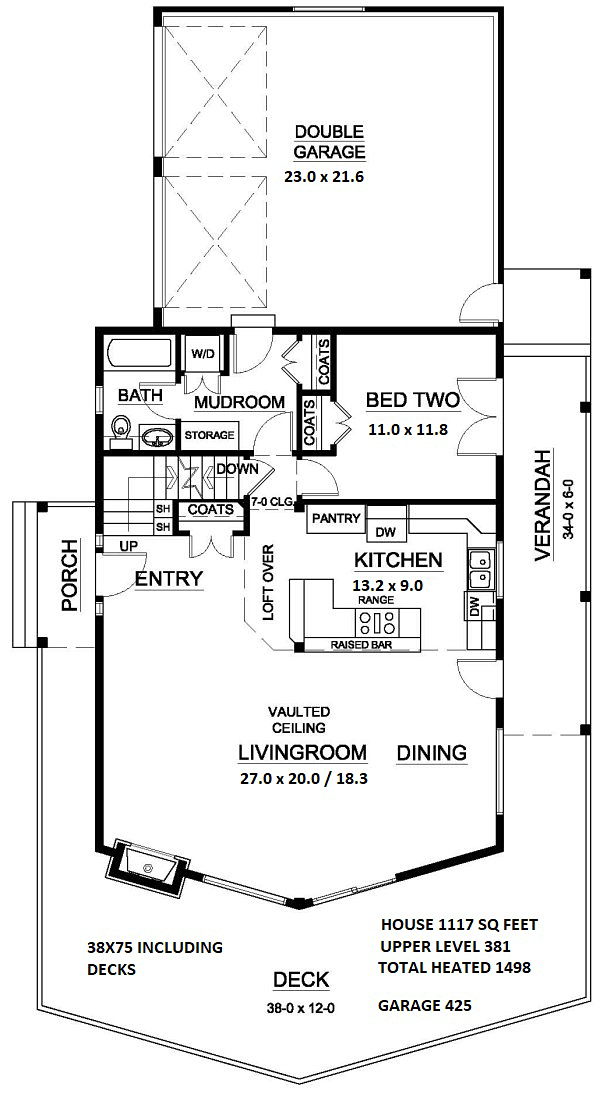 Contemporary Level One of Plan 96212