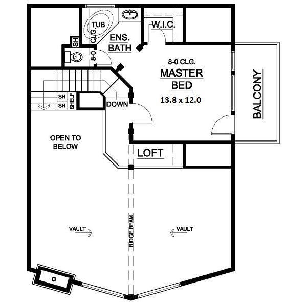 Contemporary Level Two of Plan 96212