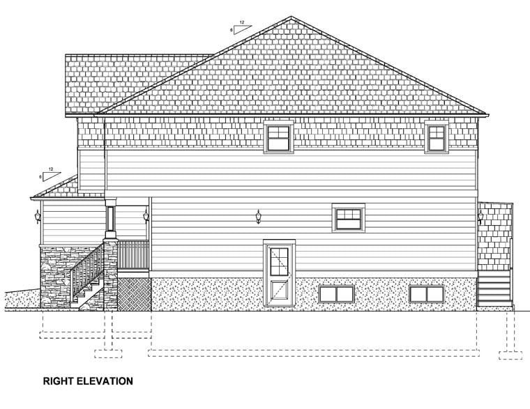 Craftsman Plan with 4446 Sq. Ft., 10 Bedrooms, 8 Bathrooms, 2 Car Garage Picture 3