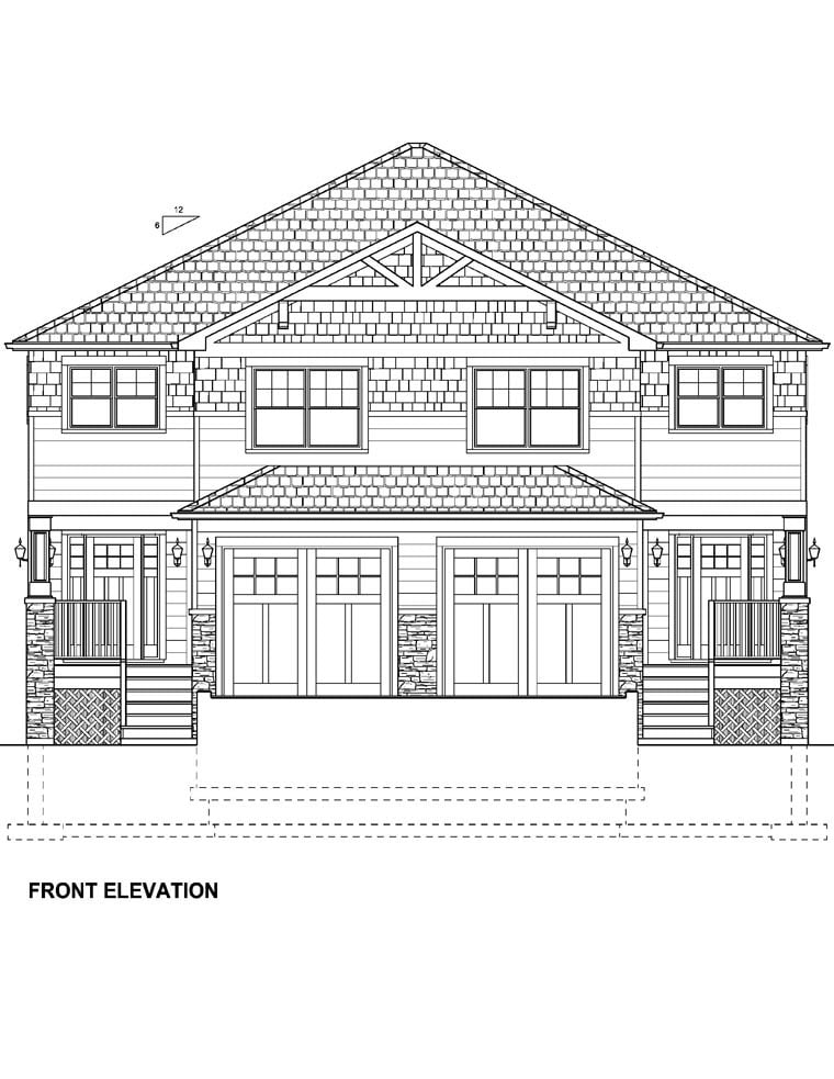 Craftsman Plan with 4446 Sq. Ft., 10 Bedrooms, 8 Bathrooms, 2 Car Garage Picture 4