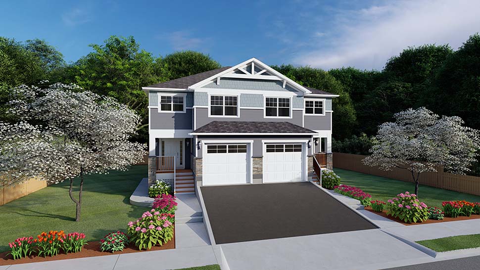 Craftsman Plan with 4446 Sq. Ft., 10 Bedrooms, 8 Bathrooms, 2 Car Garage Picture 5