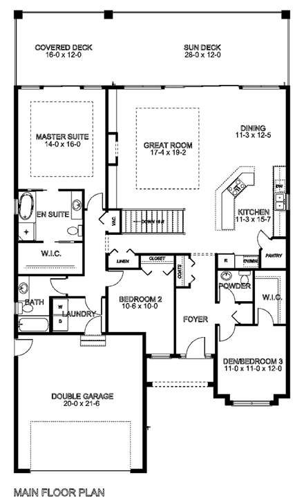 House Plan 96215 First Level Plan