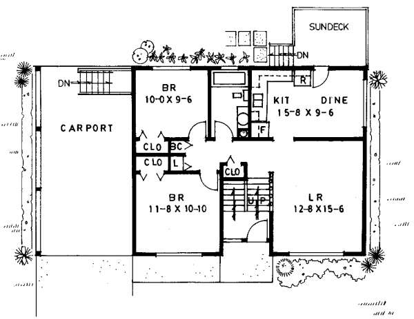 Ranch Retro Level One of Plan 96221