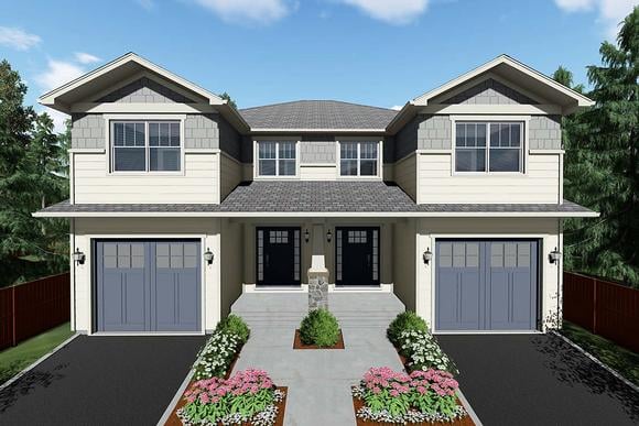 Multi-Family Plan 96222 Elevation