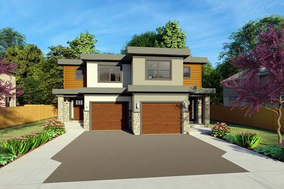 Multi-Family Plan 96223 Elevation