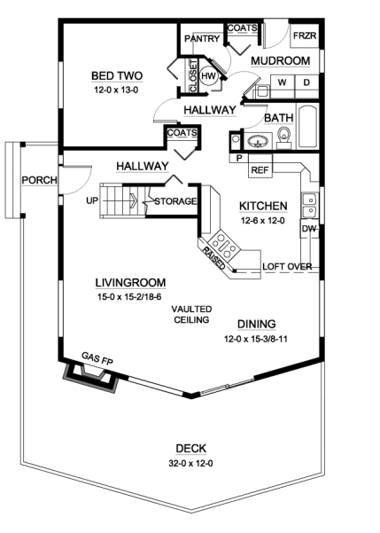 House Plan 96224 First Level Plan