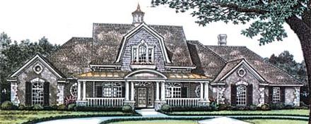 Colonial Country Farmhouse Victorian Elevation of Plan 96325