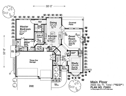 House Plan 96330 First Level Plan