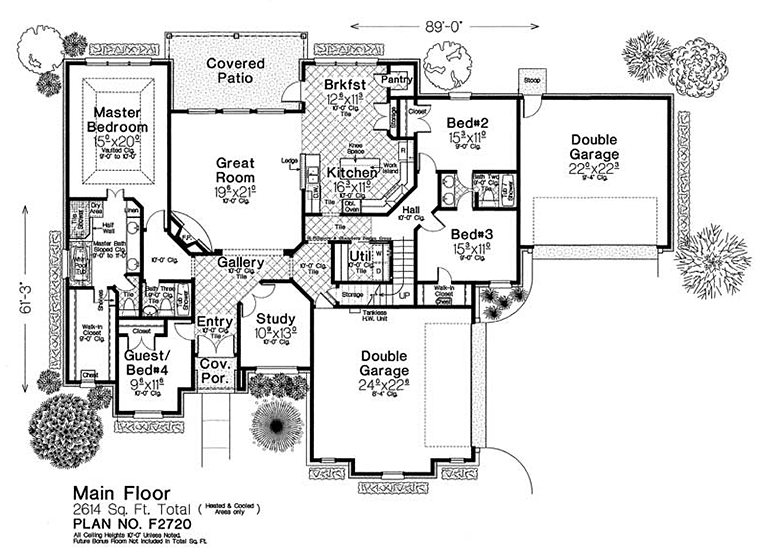 European French Country Level One of Plan 96336