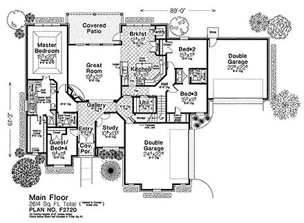 House Plan 96336 First Level Plan