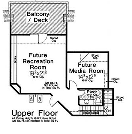 House Plan 96336 Second Level Plan