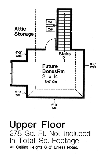 House Plan 96342 Second Level Plan