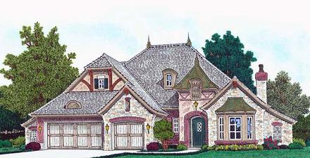 European French Country Traditional Elevation of Plan 96347