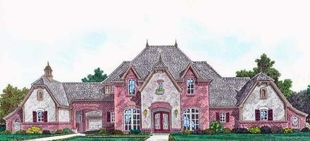 European French Country Traditional Elevation of Plan 96348