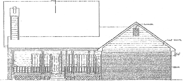 Country Rear Elevation of Plan 96512