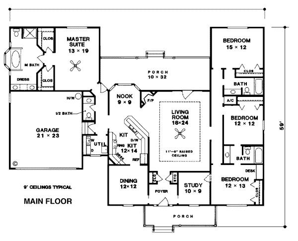 Country One-Story Level One of Plan 96514