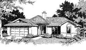 One-Story Ranch Elevation of Plan 96519