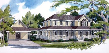 Country Farmhouse Elevation of Plan 96520