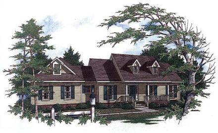 Country One-Story Elevation of Plan 96525