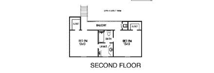 House Plan 96532 Second Level Plan