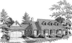 Cape Cod Country Elevation of Plan 96542