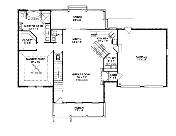 House Plan 96544 First Level Plan