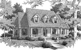 Cape Cod Elevation of Plan 96549