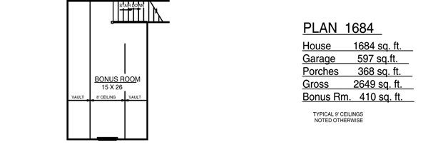 Farmhouse One-Story Level Two of Plan 96555