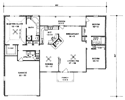 House Plan 96579 First Level Plan