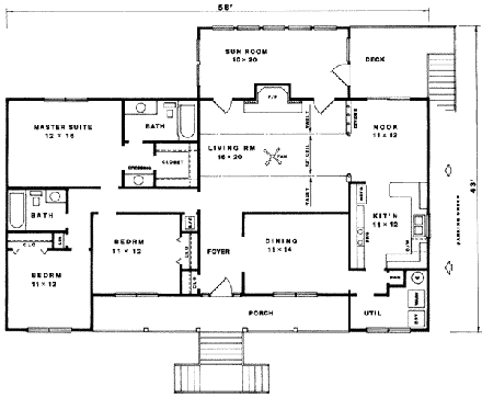 House Plan 96582 First Level Plan