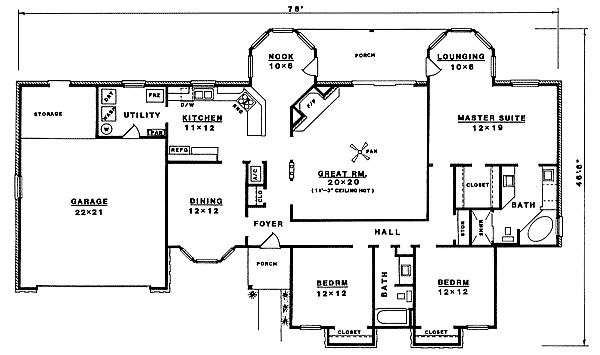 Contemporary Level One of Plan 96583