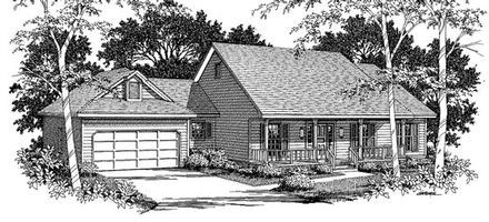 Ranch Elevation of Plan 96586