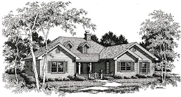 House Plan 96588 Elevation