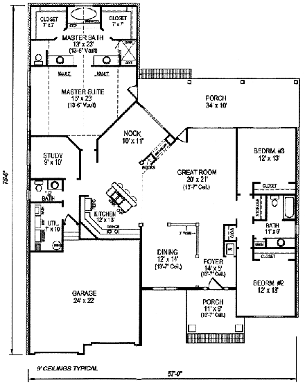 House Plan 96592 First Level Plan