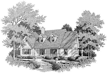 Cape Cod Elevation of Plan 96593