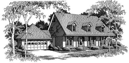 Cape Cod Elevation of Plan 96594