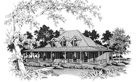 Country Elevation of Plan 96595