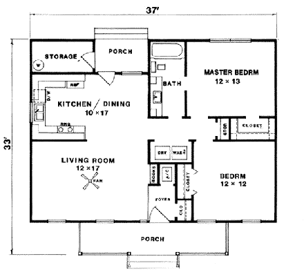 House Plan 96598 First Level Plan