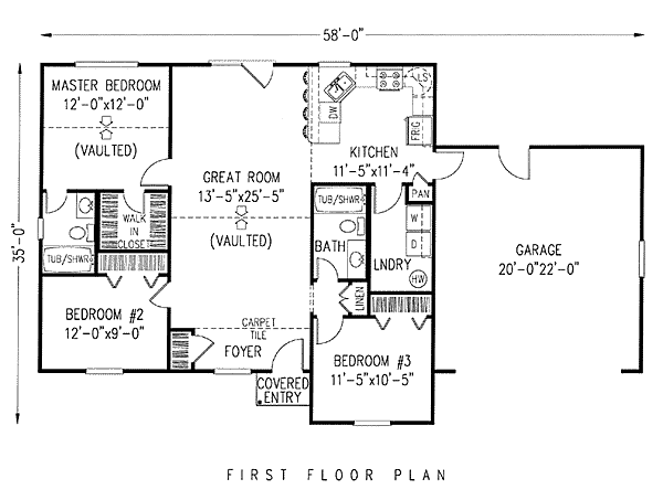 Ranch Level One of Plan 96801