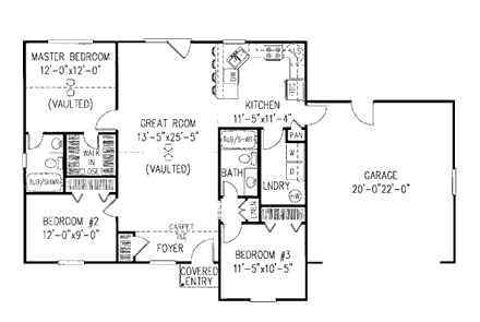 House Plan 96801 First Level Plan