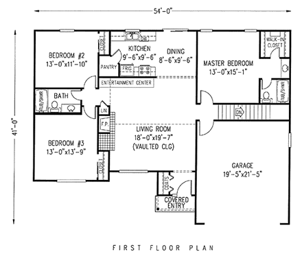 House Plan 96802 First Level Plan