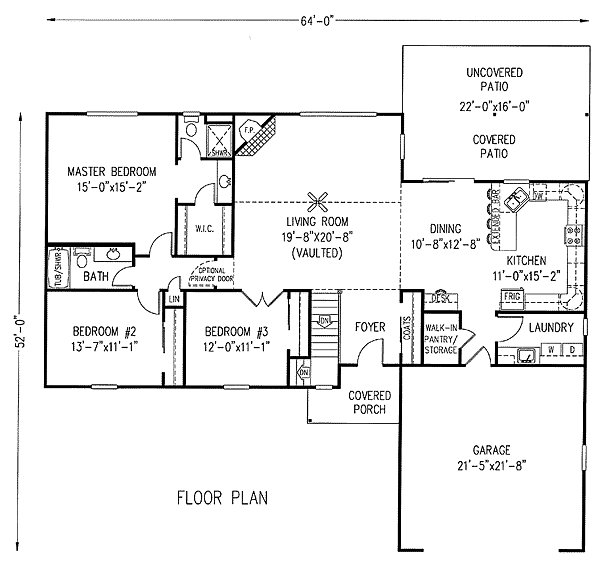 Ranch Level One of Plan 96807