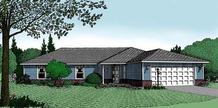 Ranch Elevation of Plan 96807