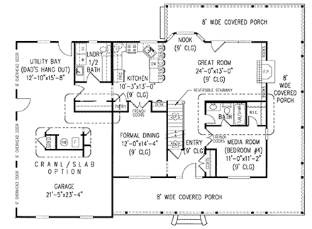 House Plan 96815 First Level Plan