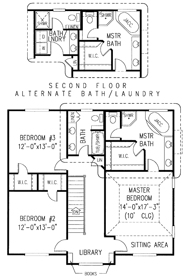 Country Farmhouse Level Two of Plan 96815