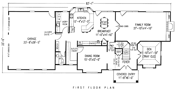 Colonial European Level One of Plan 96816