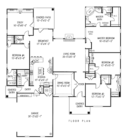 House Plan 96817 First Level Plan